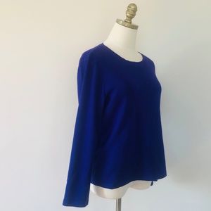 Pullover Chico's Size 2 Fits Medium Long Sleeve Purple Cotton Top